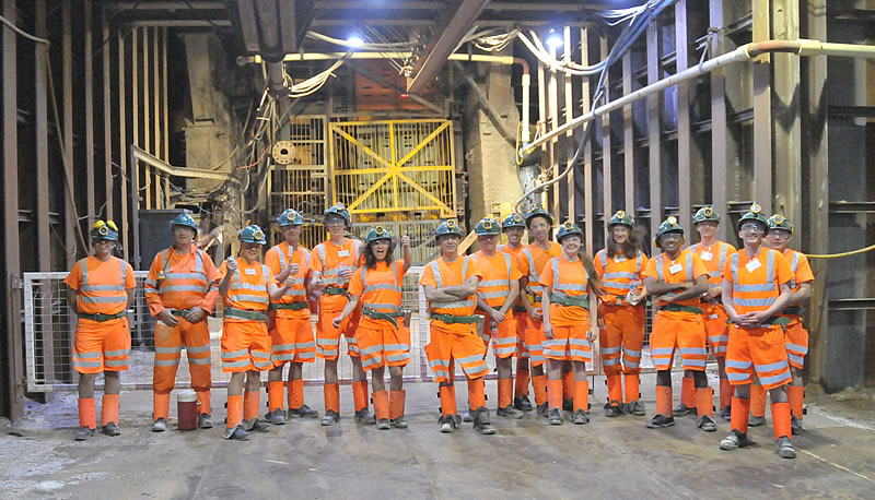 A group of international analysts and specialist investors visit the ICL Polyhalite mine at Boulby, UK, which produces Polysulphate fertilizer