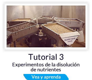 Tutorial 3: Experimentos de la disolución de nutrientes
